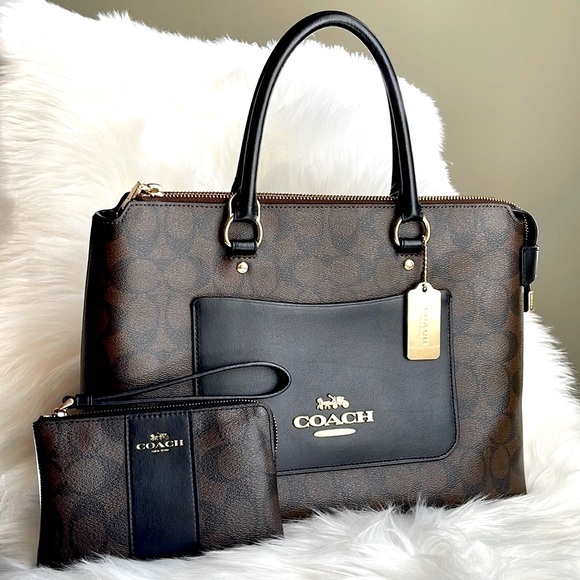 Coach Handbags - Coach Emma Satchel With Matching Wristlet